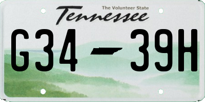 TN license plate G3439H