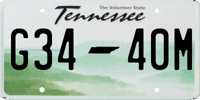 TN license plate G3440M