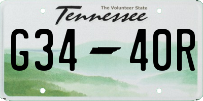 TN license plate G3440R