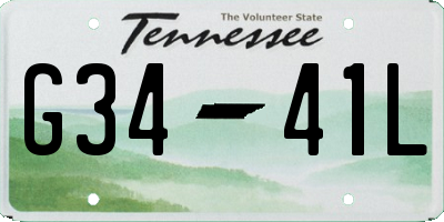 TN license plate G3441L