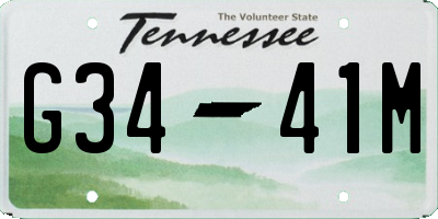 TN license plate G3441M