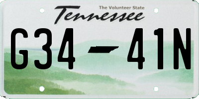 TN license plate G3441N