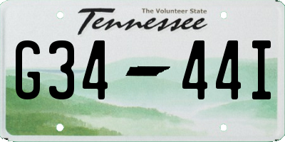 TN license plate G3444I