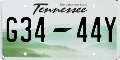 TN license plate G3444Y
