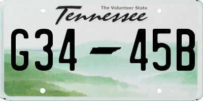 TN license plate G3445B