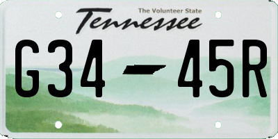 TN license plate G3445R