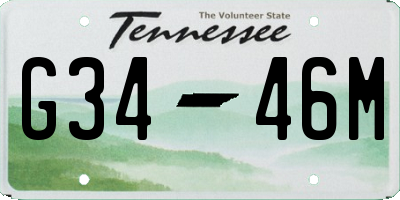 TN license plate G3446M