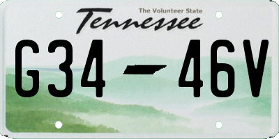 TN license plate G3446V