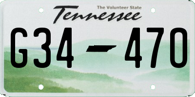 TN license plate G3447O