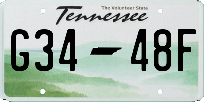 TN license plate G3448F