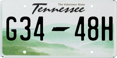TN license plate G3448H