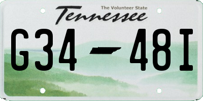 TN license plate G3448I