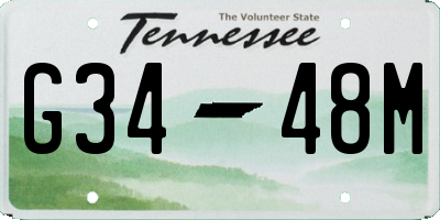 TN license plate G3448M