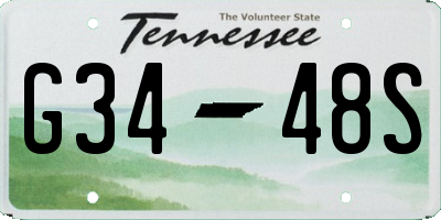TN license plate G3448S