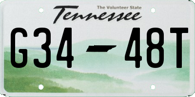 TN license plate G3448T