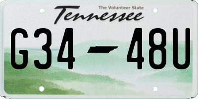 TN license plate G3448U