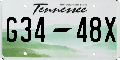 TN license plate G3448X