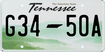TN license plate G3450A