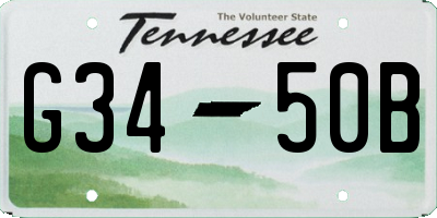 TN license plate G3450B