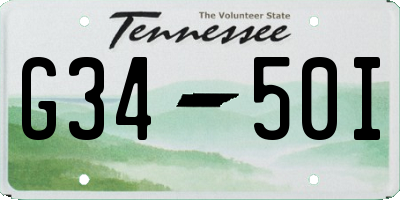 TN license plate G3450I