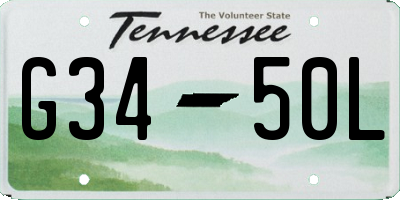 TN license plate G3450L