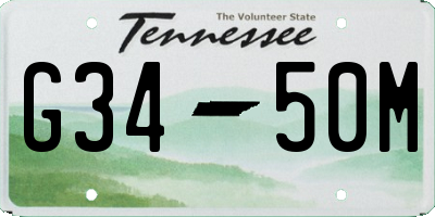 TN license plate G3450M
