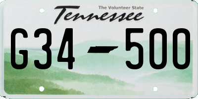 TN license plate G3450O