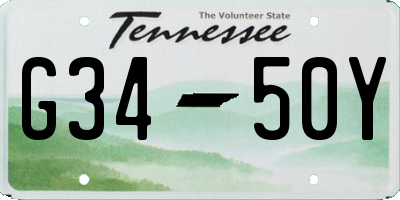 TN license plate G3450Y