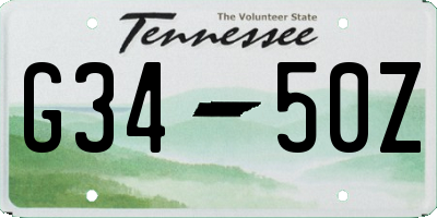 TN license plate G3450Z