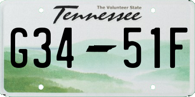 TN license plate G3451F