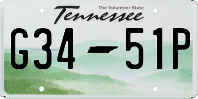 TN license plate G3451P