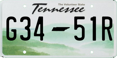 TN license plate G3451R