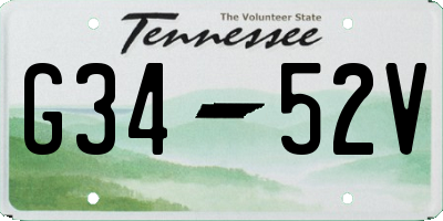 TN license plate G3452V