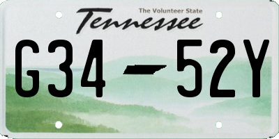TN license plate G3452Y