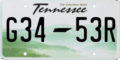 TN license plate G3453R