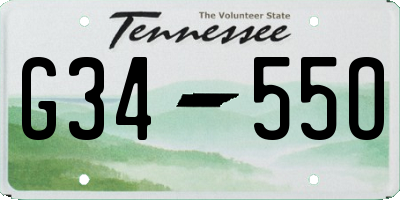 TN license plate G3455O