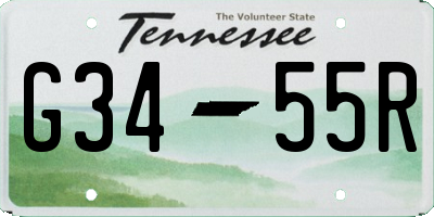 TN license plate G3455R