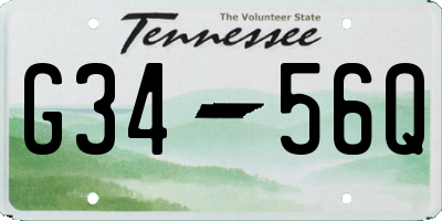 TN license plate G3456Q