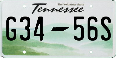 TN license plate G3456S