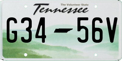 TN license plate G3456V