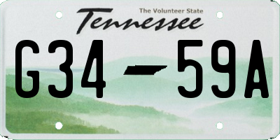 TN license plate G3459A