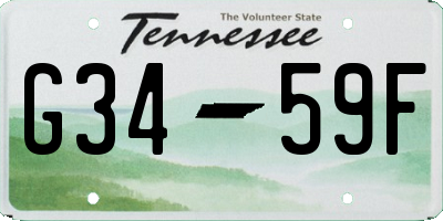 TN license plate G3459F
