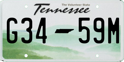 TN license plate G3459M