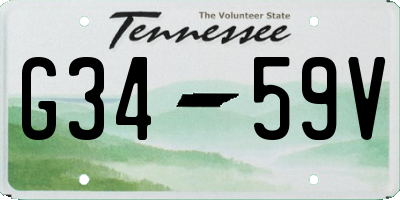 TN license plate G3459V