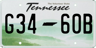 TN license plate G3460B
