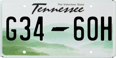 TN license plate G3460H