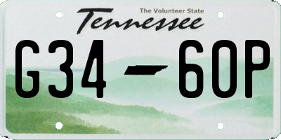 TN license plate G3460P
