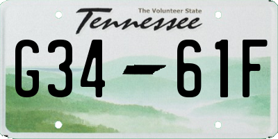 TN license plate G3461F