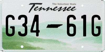 TN license plate G3461G