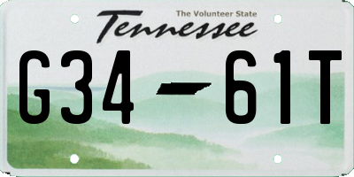 TN license plate G3461T